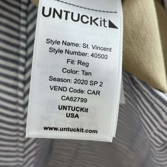 Untuckit St. Vincent Tan Shorts W34 Cotton & Elastane 4544 - Picture 3 of 10